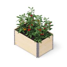 Kronus 3er-set Palettenrahmen Hochbeet 80x60x60 Cm Stapelbar Aufsatzrahmen