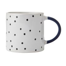Tazza a pois Mikasa – Capacità 390 ml – Gres – Lavabile in microonde e in lavastoviglie