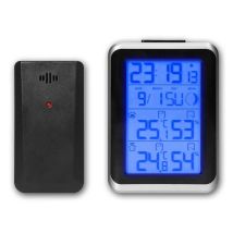 Stazione Meteo Digitale Wireless Con Sensore Esterno: Termometro Per Temperatura Interna Ed Esterna, Umidità, Fasi Lunari, Ora E Allarme, 