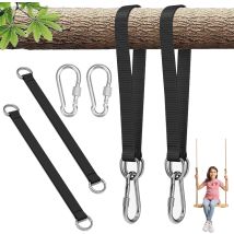 2 Pcs Hammock Straps, Hammock Strap With 2 Carabiners And D-rings, Attachment For Hammock Tie, Tree Swing Strap, Heavy Hanging Straps For Camping, 