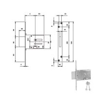 Cerradura De Inserción De Hierro Dm E70 Ka 661704n.k Iseo