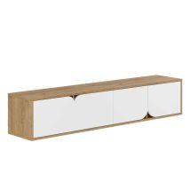 Mueble Tv Spark 180 Cm Roble Blanco