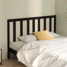 Vidaxl Testiera Per Letto Nera 146x4x100 Cm In Legno Massello Di Pino