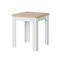 Venditadimobilionline - Tavolo Estensibile A Libro 67x67/67x135-h79 Rovere Canadian/bianco Artik