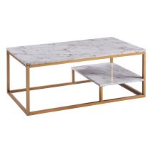 Teamson Home - Mesa De Centro Moderna Marmo De Madera Con Efecto Mármol Vnf-00036