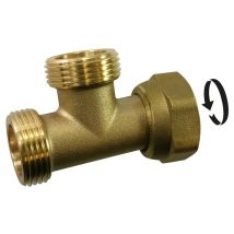 Comptoir De Picardie - Tee In Ottone A Doppia Filettatura M/f F 15 X 21 Per Rame Sans Marque