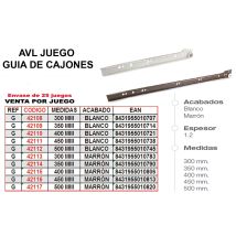 Becusa Guía De Cajones 350mm Color Marrón Juego Ref-g