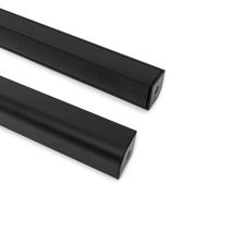 Efectoled - Perfil De Aluminio Esquina Triangular 2m Para Tira Led Hasta 20mm Negro 2 M Negro Traslúcido