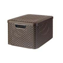 Curver Aufbewahrungsbox 30L mit Deckel – braun – langlebig – feuchtigkeitsbeständig – stilvolles Design – ideal für Kosmetika