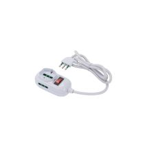 Regleta FME 2P+T 10A con Interruptor ON-OFF y Limitador Térmico - Longitud 1,2m - 2 Tomas Bipaso + 1 Schuko