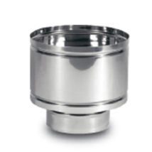 Sortie de toit – Cheminée avec capuchon coupe-vent 130 mm – Finition métal, Largeur, Diamètre