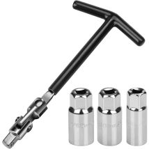 Juego De 5 Llaves Para Bujías (16/18/21 Mm) - Universal Para Coche Y Moto - Extractor De Bujías