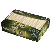Bolsius - Tapered Dinner Candles - 10 Inch - 100 Pack - Ivory
