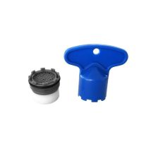 Rompigetto aeratore maschio scomparsa fisso per rubinetteria – 23,5 x 1 mm – Finitura metallica – Altezza 15 mm – IDROBLOCK