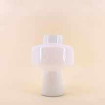 Vase Géométrique En Verre Opaque, H27cm