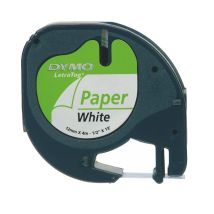 Dymo Schriftbandkassette Dymo Lt 12 Mm X 4 M (b X L) Weiß Schwarz