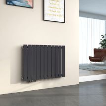 Radiatori Ad Acqua Calda Termosifoni Ad Acqua Calda In Acciaio Radiatore Piatto Monostrato 63x85 Cm Antracite - Emke