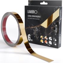 Ilcom Bande Décorative I Autodesiva En Acier Inoxydable 20 Mm X 6000 Mm X 0,35 - Or Poli