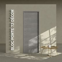 Mon Marché Déco - Bloc-porte Costa Rica H. 204 X L. 73 Cm - Poussant Droit