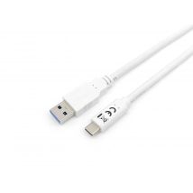 Cavo Usb-a Maschio Usb-c Maschio Usb 3,2 1m Trasferimento 5g 3a Colore Bianco