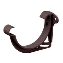 Inefa - Support Pour Planche Frontale Support De Gouttière Demi-rond Support De Gouttière En Pvc, Made In Germany - 100mm, 1 Pièce Brun Foncé