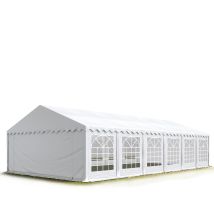 Tendone Per Feste 6x12 M - Ignifugo Pvc Bianco 100% Impermeabile Gazebo Da Giardino Tendone Da Esterno Tenda Party