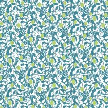 A Street Prints Fruit Leaves Teal Green Wallpaper Botanical Paste The Wall