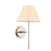 Rennes & Chatsworth Applique Avec Abat-jour Plaque Nickel Brillant & Soie Ivoire - Endon