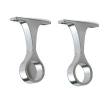 Support Latéral Plafond 20m Chrome - Support De Fixation Plafond Central Ou Latéral Nickelé Pour Barres Rondes