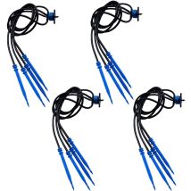 Briday - Garden Dripper,16 Pcs Curved Arrows Drippers + 16pcs 3/5mm Hoses + 4pcs Regulators Garden Plants Irrigation System For Vegetables Flowers 
