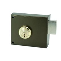 Cerradura sobreponer ILARGI 124A-10 – Cilindro redondo – 100 mm – 3 llaves – Seguridad