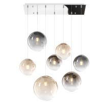 Lampadario Moderno Top Light Big Eclipse 1194 Cr S7 Rmix Mc E27 Led Vetro Lampada Soffitto Sfera Globo