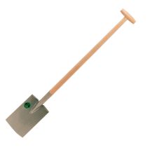 Vanga per giardino con manico – Acciaio verniciato, Legno – 28 cm x 18 cm, Lunghezza totale 112 cm