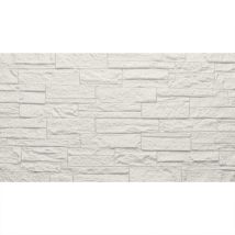 Pannello Decorativo Effetto Pietra Mattoni 3d Set 12 Pz 8,6 Mt2 Rivestimento Murale In Pu 120 X 60 X 2,5 Quarzite Bianco