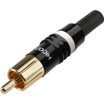 Hicon - Hi-cm03-ntl Cinch-steckverbinder Stecker, Gerade Polzahl: 2 Schwarz, Weiß 1 St.