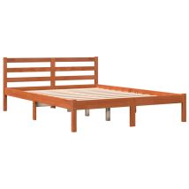 Bed Frame Without Mattress Wax Brown 120x190 Cm Small Double Solid Wood Pine Vidaxl