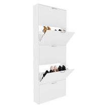 Scarpiera Salvaspazio 5 Ante A Ribalta In Legno Design Moderno Ultraslim Mobile Portascarpe Fino A 15 Paia Elegante E Compatto Per Ingresso Corridoio 