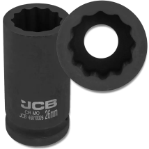 Llave De Vaso De Impacto Profunda Jcb De 3/4" Cr-mo De 12 Puntas Y 26 Mm