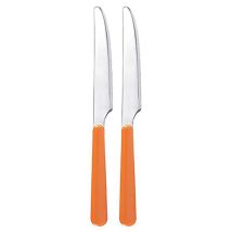 Excelsa Set 2 Coltelli Tavola Trendy Acciaio Inox Arancio