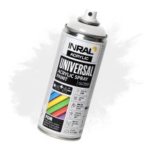 Vernice Acrilica Spray Inral Ral9010 Bianco Puro Opaco – Asciugatura Rapida, Protezione Durevole Interno/esterno – 400 Ml