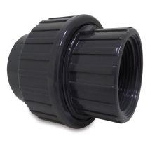Mega Group - Mega Verschraubung Pvc-u 50 Mm X 1 1/2 Zoll Klebemuffe X Innengewinde 10 Bar, Grau