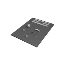 Valstorm - Pronto Per Affiancare Con Sifone + Griglia Inox Del Flusso Lineare Di Doccia Vassoio 120 X 90 X 3 Cm