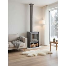 Panadero – Estufa de leña Milano – Potencia 11 kW – Eficiencia A+ – Longitud troncos 50 cm – Volumen calefacción 320 m³