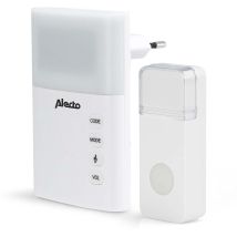 Alecto Drahtlose Türklingel ADB-19 mit Blitzlicht 35 Melodien IP44 spritzwassergeschützt Einfache Installation