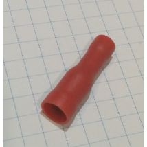 Xb Components - Isolierte Zylindrische Buchsenklemme 4mm 0,50-1mm Rot Pvcc-15039