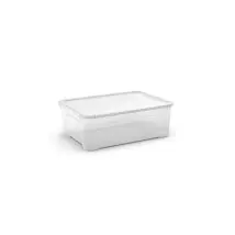 Contenitore Con Coperchio Trasparente Keter Tbox M' In Plastica 31 Lt 55,6x39,1x18,9 Cm