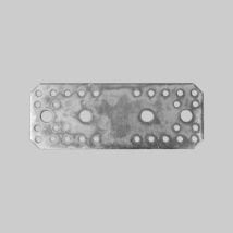Piastra diritta 140x55 mm in acciaio zincato – 50 pezzi – 2 mm di spessore – NIUBÓ