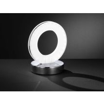 OLE LED Tischleuchte – Silber Chrom – Höhe 17 cm – Breite 15 cm – Tiefe 12 cm – Lichtstärke 340 Lumen – warmweiß 3000 K