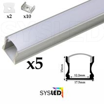 Nuevo Kit De Cinta Profesional 3014 - 244 Leds/m - 5 Metros Blanco Cálido En El Interior (ip20) Fuente De Alimentación 15a: Incluye - Perfil: 
