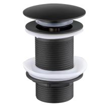 Macaron - Tappo Di Scarico Premium, Nero Opaco, Tappo Di Scarico Clickwaste Con Serratura
